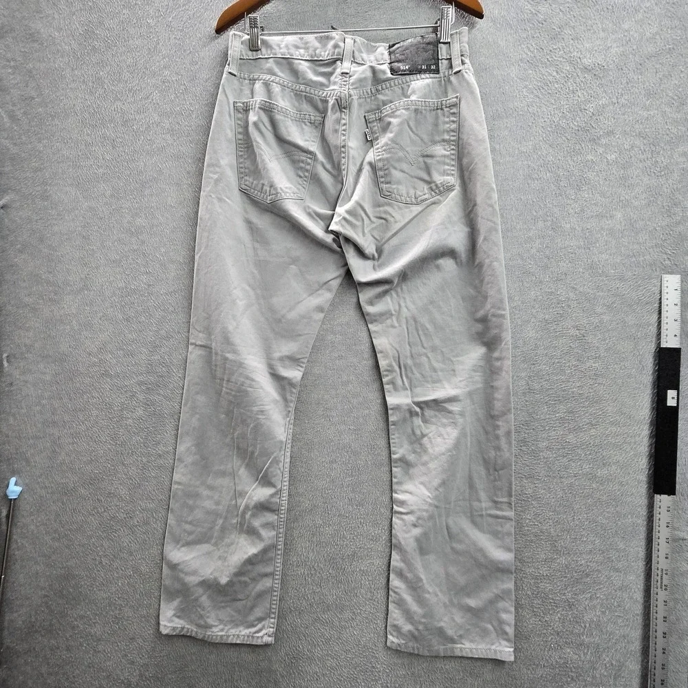 Levi's 514 Men Pants 31X32 Gray Straight Fit Button Zipper Twill 29